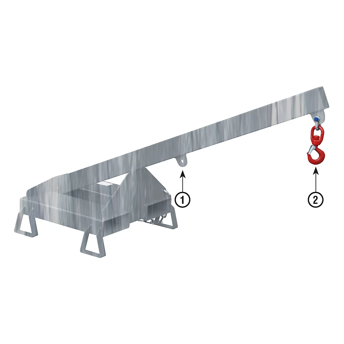 Lastarm voor heftruck, LA 25-1,0, gegalvaniseerd