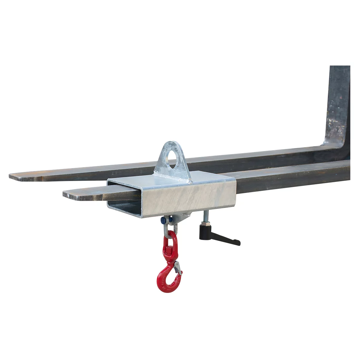 Lasthaken für Gabelstapler und Kran Bauer LH-I 2,5, mit Wirbel, Traglast 2500 kg, verzinkt