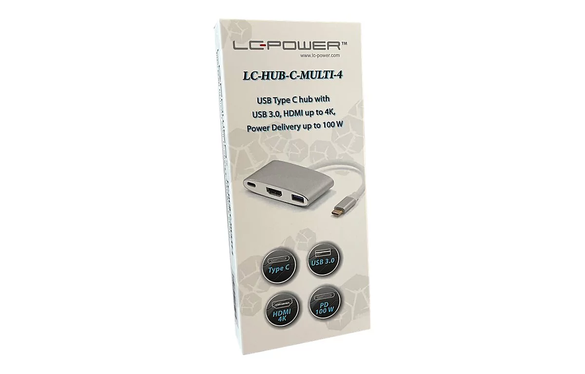 LC Power LC-HUB-C-MULTI-4 - Dockingstation - USB-C - HDMI