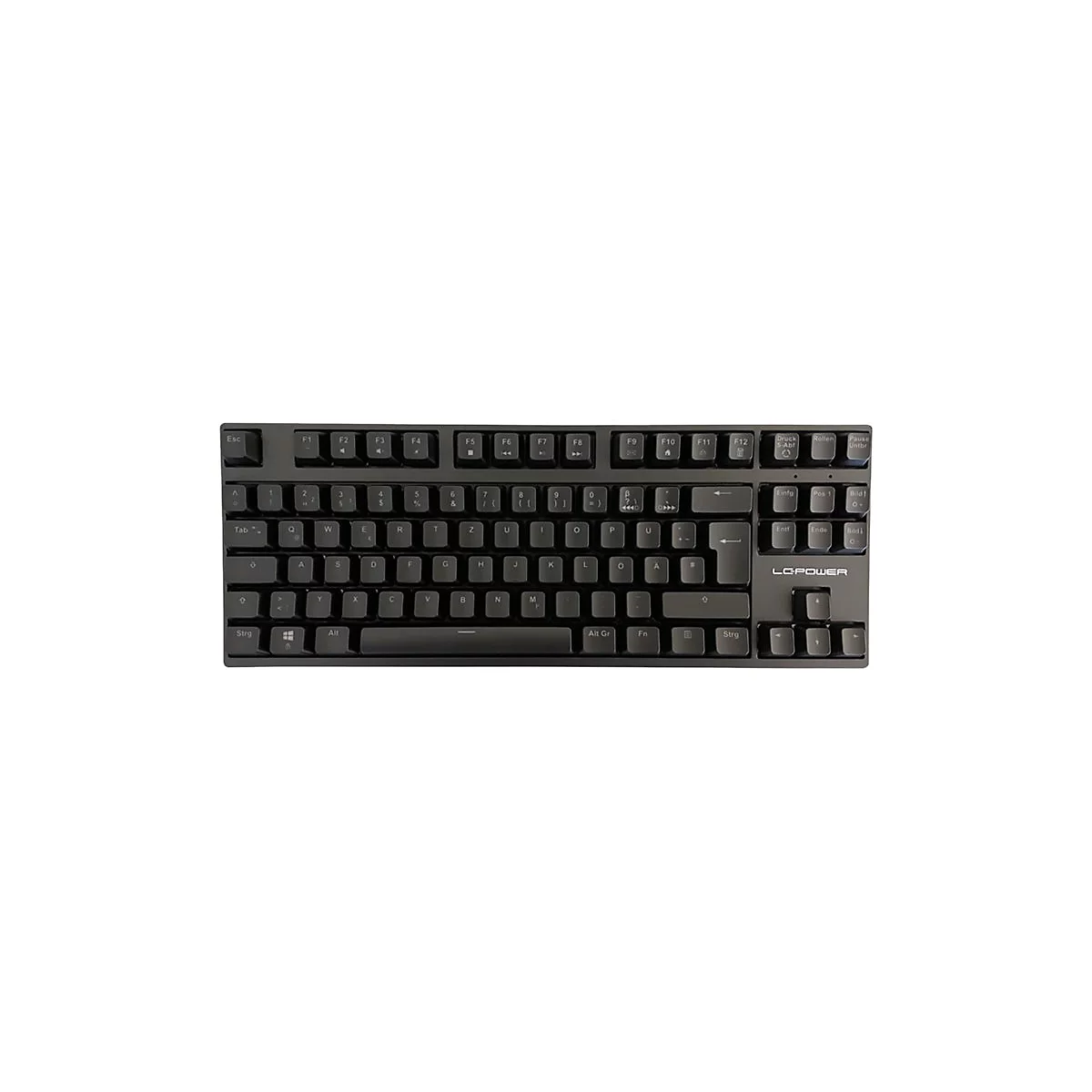 LC Power LC-KEY-MECH-2-RGB-C-W - Tastatur - TKL - Hintergrundbeleuchtung - kabellos - USB, Bluetooth, 2.4 GHz