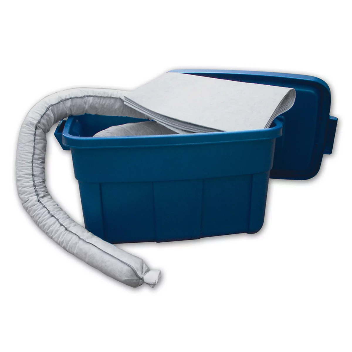 Leckage Notfallset universell grau, 50 l Aufnahme, 46 Teile, in Transportbox