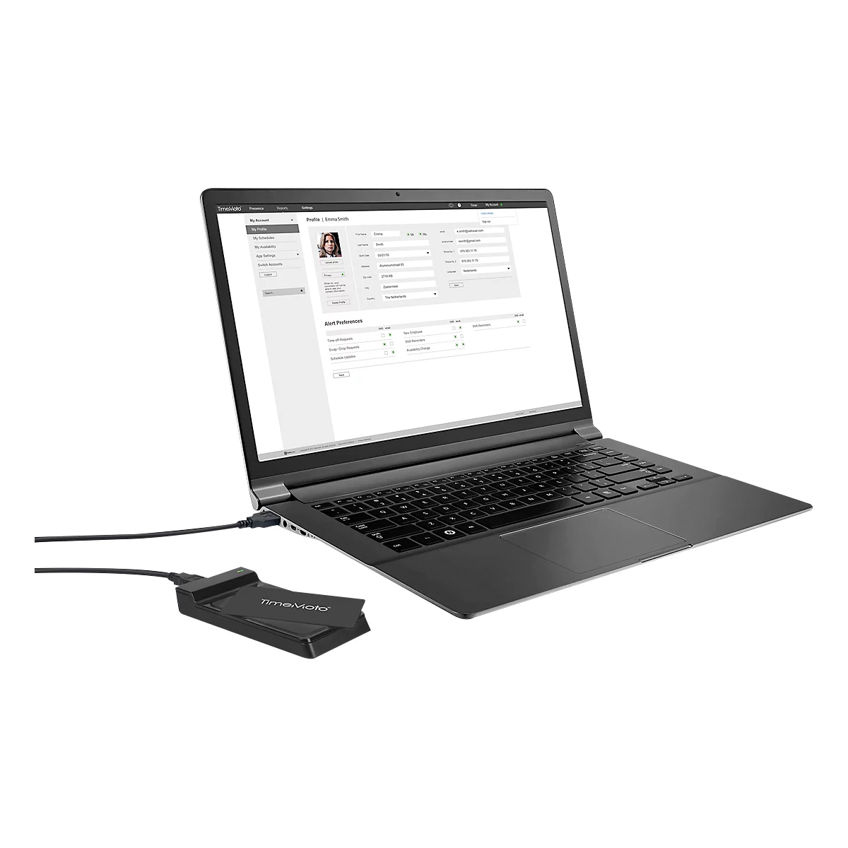 Lecteur RFID USB RF-150 TimeMoto, pour pointage mobile, compatible avec TimeMoto