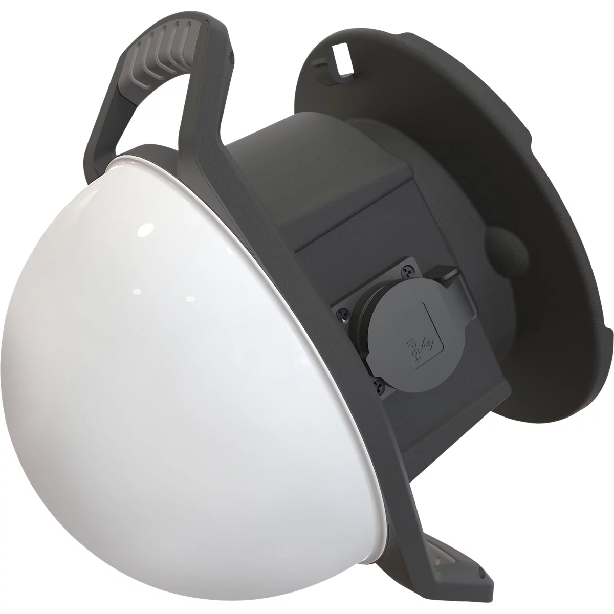 LED-Arbeitsleuchte Ansmann Ball Light 360°, 5000 Lumen, 6500 Kelvin, IP54, IK08, 5 m Kabel, Aufhängehaken, L 332,5 × B 240 × H 254 mm