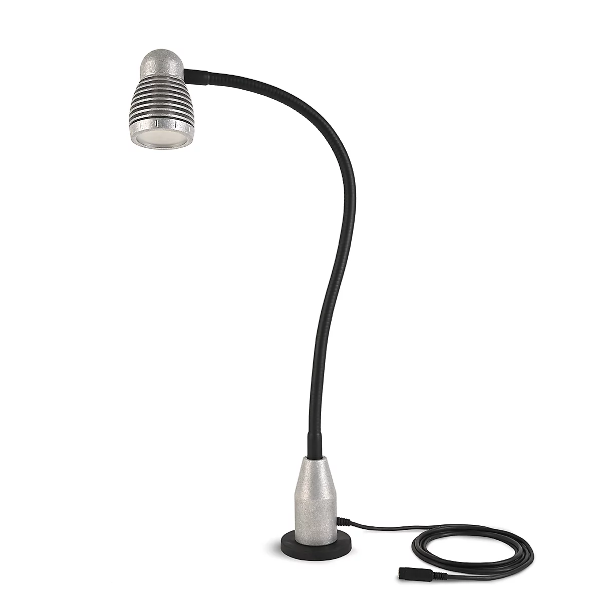 LED-Arbeitsleuchte Bauer & Böcker Flexi 90°, 4,5 W, 450 lm, 5500 K, dimmbar, neigbar, Magnetfuss, IP65, L 600 mm, Aluminium, grau-schwarz