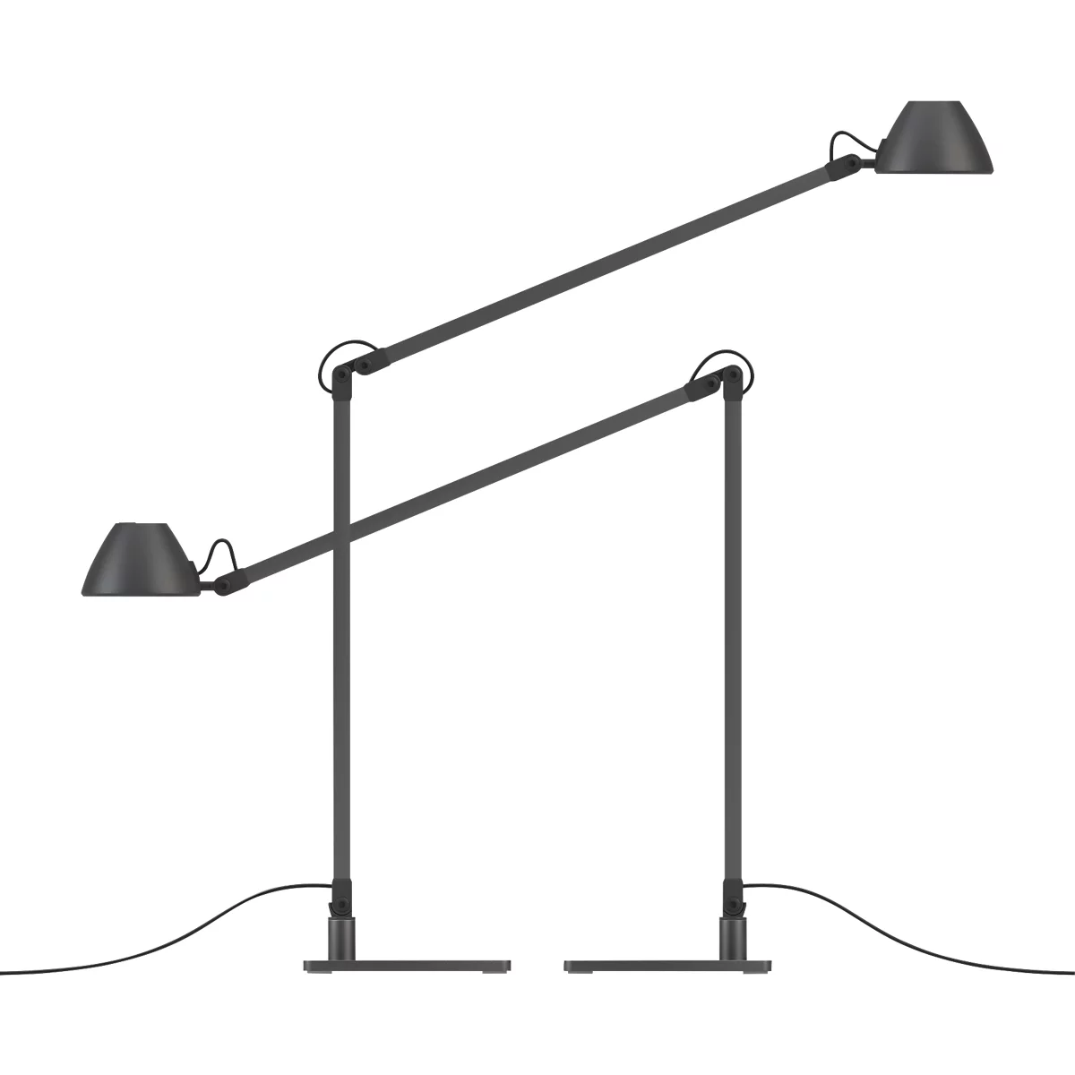 LED-Arbeitsplatzleuchte LUCIO, 4000 K, dreh-, neig- und höhenverstellbar, 4 W, umbragrau RAL 7022