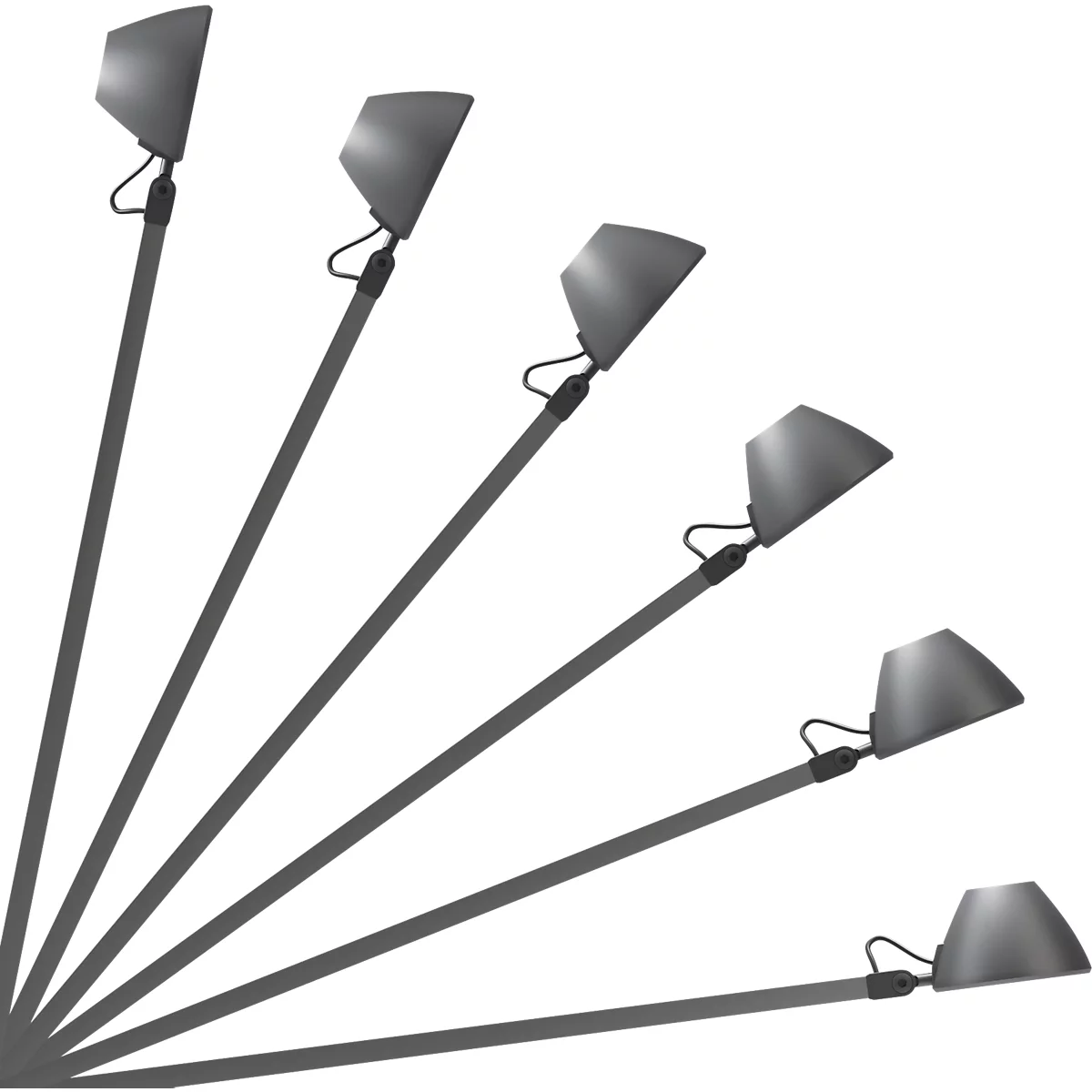 LED-Arbeitsplatzleuchte LUCIO, 4000 K, dreh-, neig- und höhenverstellbar, 4 W, umbragrau RAL 7022