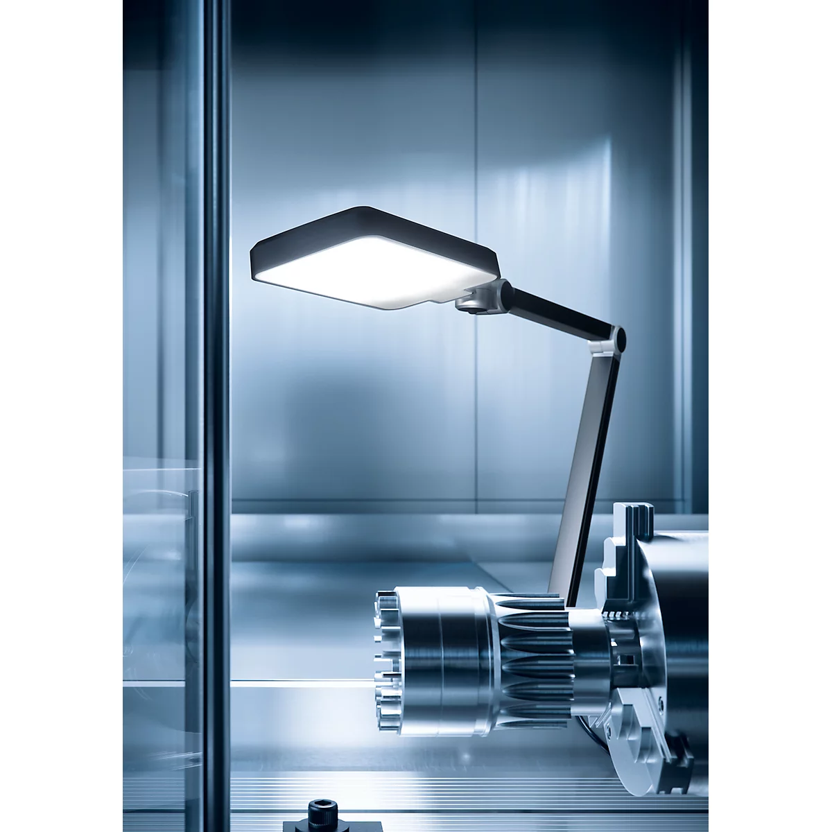 LED-Gestängeleuchte Waldmann ROCIA.planar, Leistung 18 W, 1500 lm, Lichtfarbe 5000 K, tiefschwarz