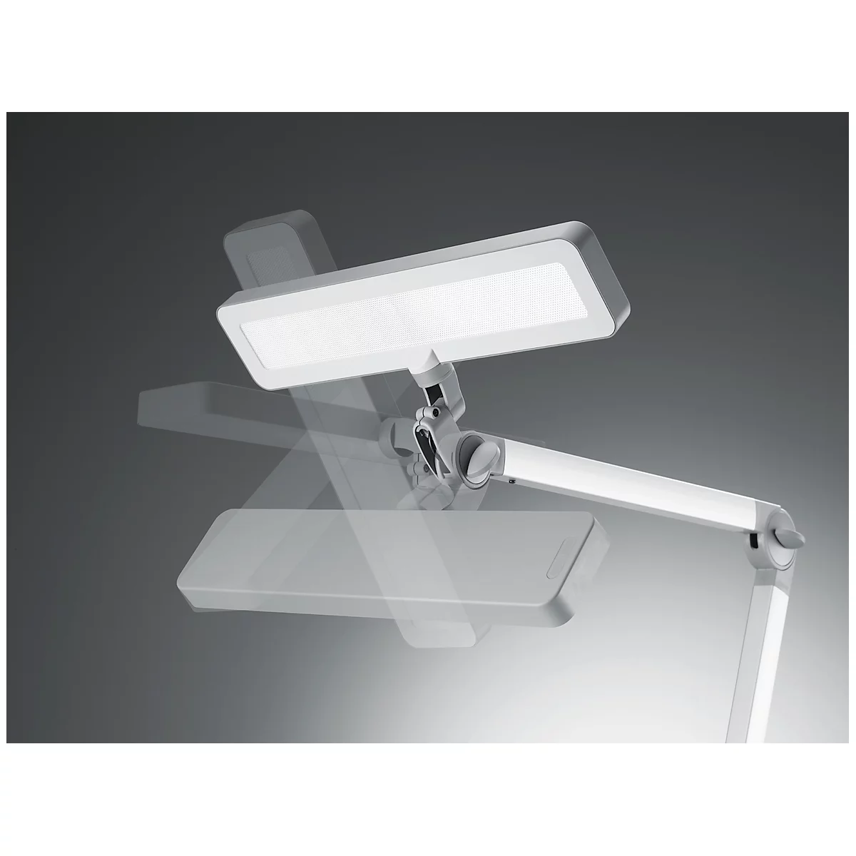 LED-giekverlichting Waldmann ALD, vermogen 16 W, 1250 lm, lichtkleur 5000 K, stofgrijs