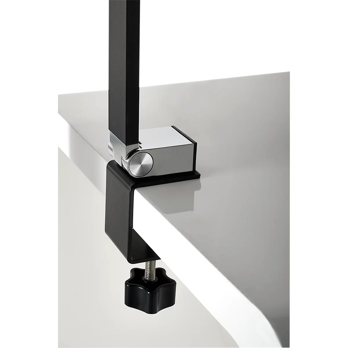 LED-klemarmatuur Alco, vermogen 11,5 W, 700-750 lm, 3000-6000 K, traploos dimbaar, kantelbaar, lichtsensor, aluminium &amp; kunststof, zwart