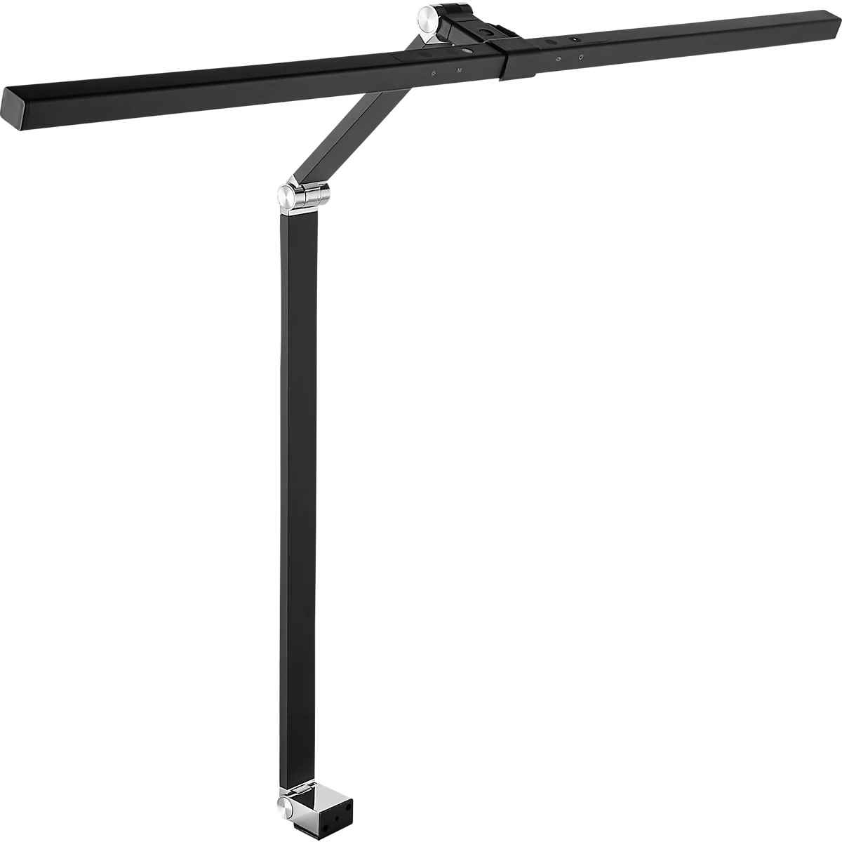 LED-klemarmatuur Alco, vermogen 11,5 W, 700-750 lm, 3000-6000 K, traploos dimbaar, kantelbaar, lichtsensor, aluminium &amp; kunststof, zwart