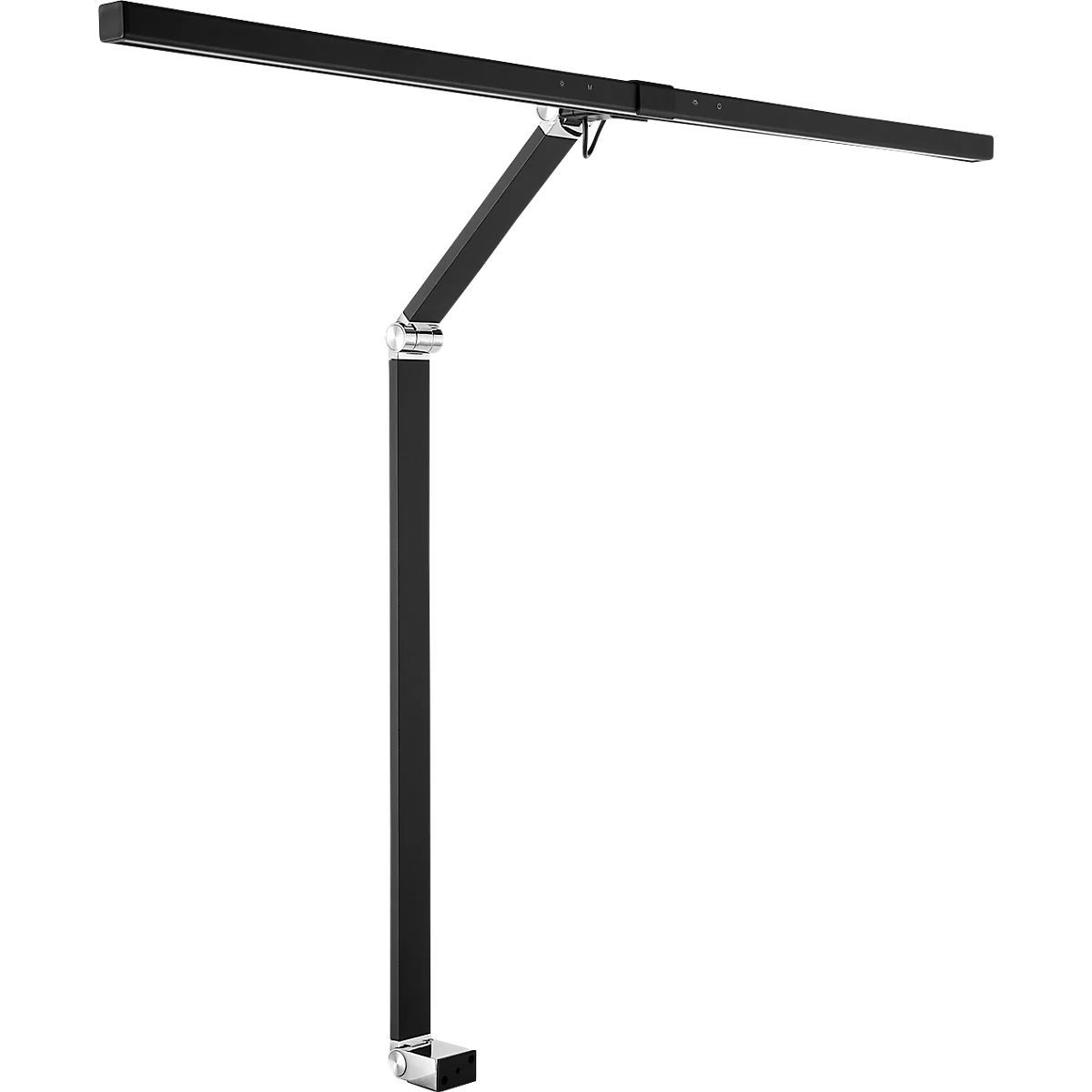 LED-klemarmatuur Alco, vermogen 11,5 W, 700-750 lm, 3000-6000 K, traploos dimbaar, kantelbaar, lichtsensor, aluminium &amp; kunststof, zwart