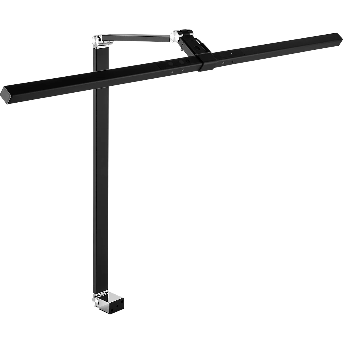 LED Klemmleuchte Alco, Leistung 11,5 W, 700-750 lm, 3000-6000 K, stufenlos dimmbar, neigbar, Lichtsensor, Aluminium & Kunststoff, schwarz
