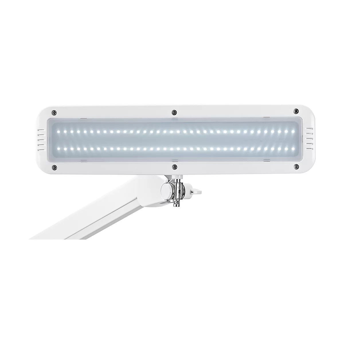 LED-Klemmleuchte MAULintro, Leistung 11 W, stufenlos dimmbar, um 360° drehbar, 920 lm, Klemmweite 63 mm, weiß