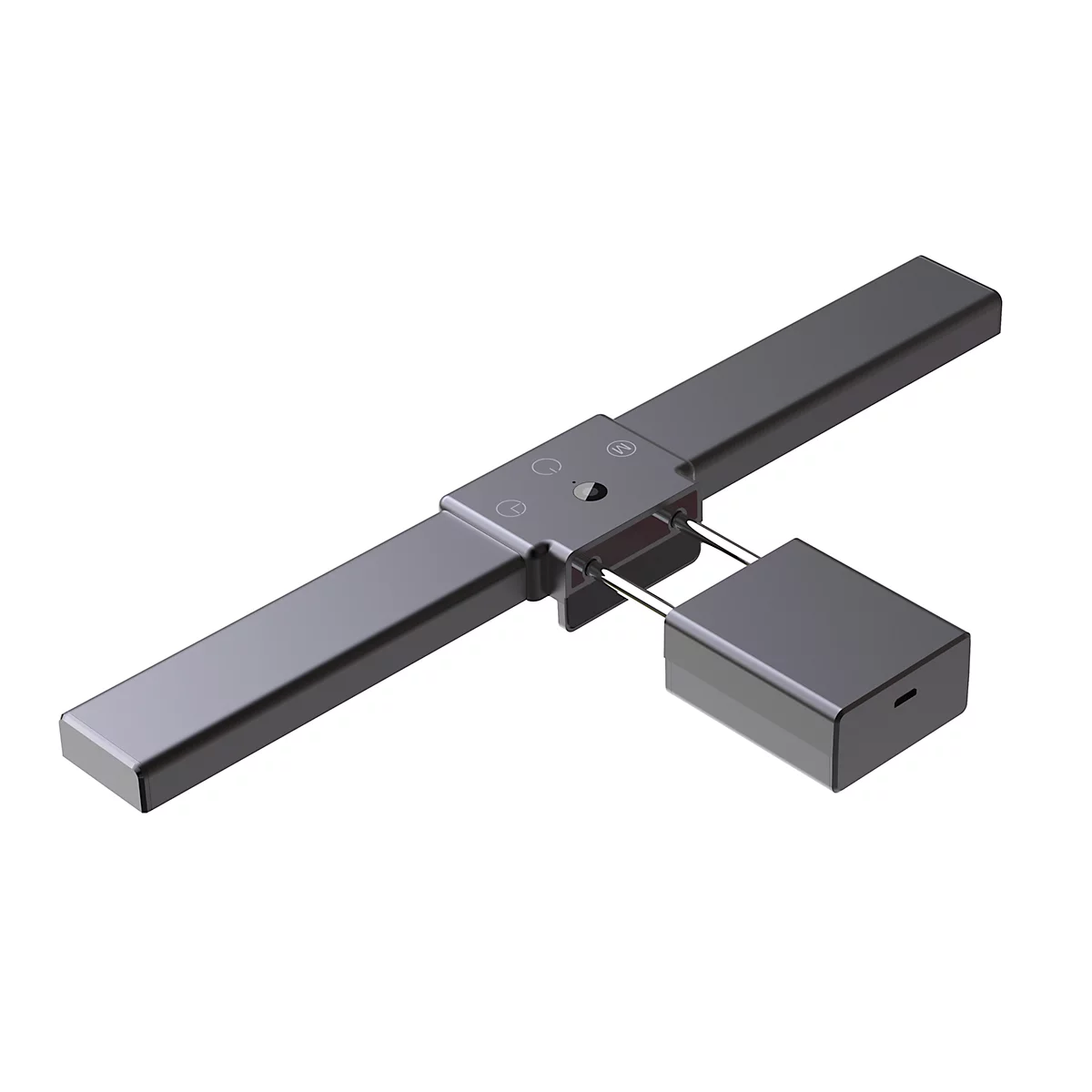 LED-klemverlichting UNILUX Travelight, voor notebooks &amp; desktopschermen, vermogen 4,5 W, 350 lm, 2900-5300 K, dimbaar, USB-aansluiting, klembreedte 5-30 mm, zwart