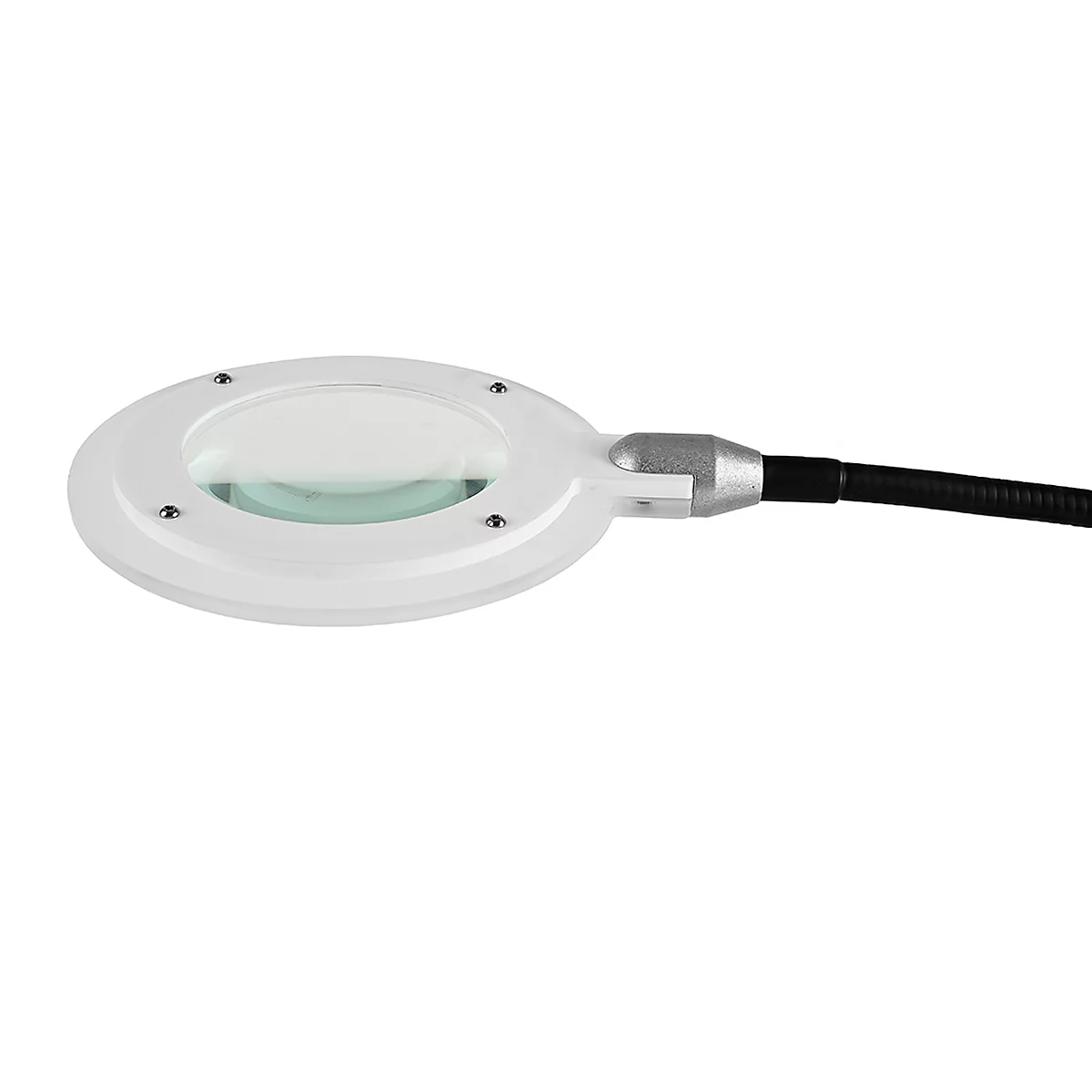 LED-Lupenleuchte Bauer & Böcker Slim, 6-fache Vergrößerung, 7,5 W, 460 lm, 5500 K, neigbar, IP65, Magnetfuß, Kunststoff, schwarz