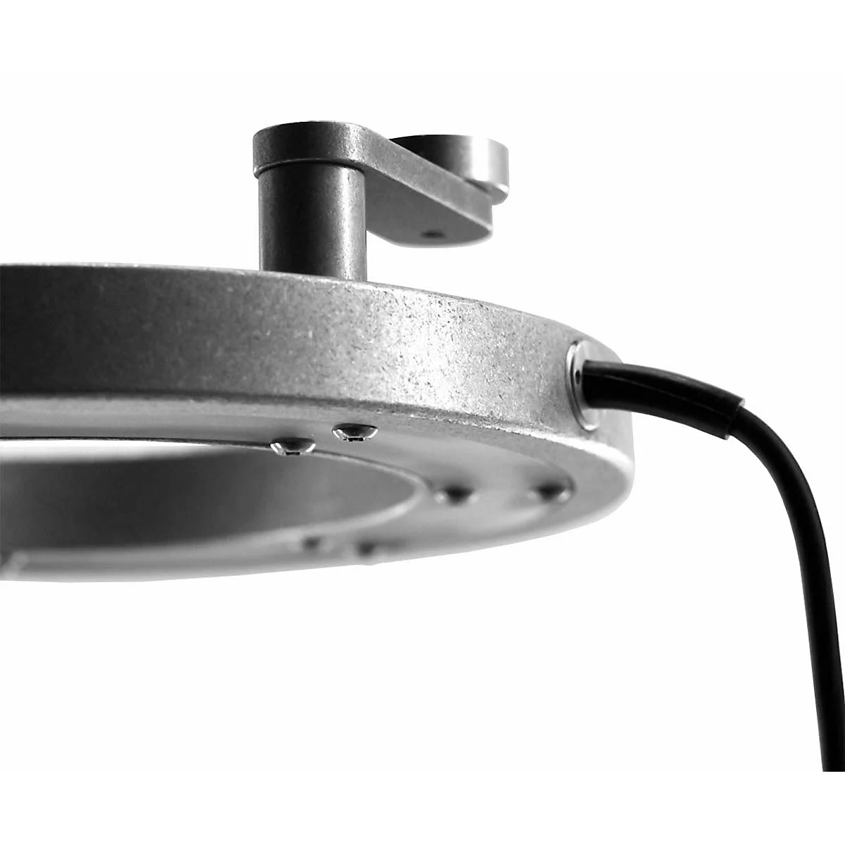 LED-machinelicht Bauer &amp; Böcker cirkellicht M, bedraad, 7,5 W, 460 lm, 5500 K, 360° draaibare gewrichten, 3 magneetvoeten, IP67, aluminium, grijs