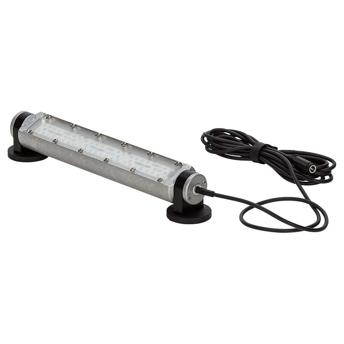 LED-machinelicht Bauer &amp; Böcker nachtlamp L, bedraad, 9 W, 900 lm, 5500 K, 360° draaibare scharnieren, magneetvoet, IP67, aluminium, grijs