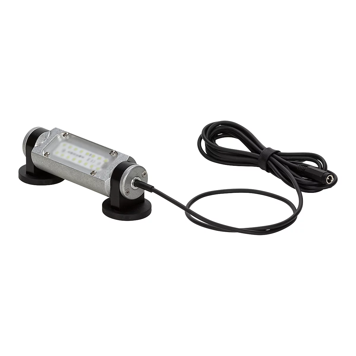 LED machineverlichting Bauer &amp; Böcker nachtwacht S, bedraad, 3 W, 300 lm, 5500 K, 360° draaibare scharnieren, magneetvoet, IP67, aluminium, grijs