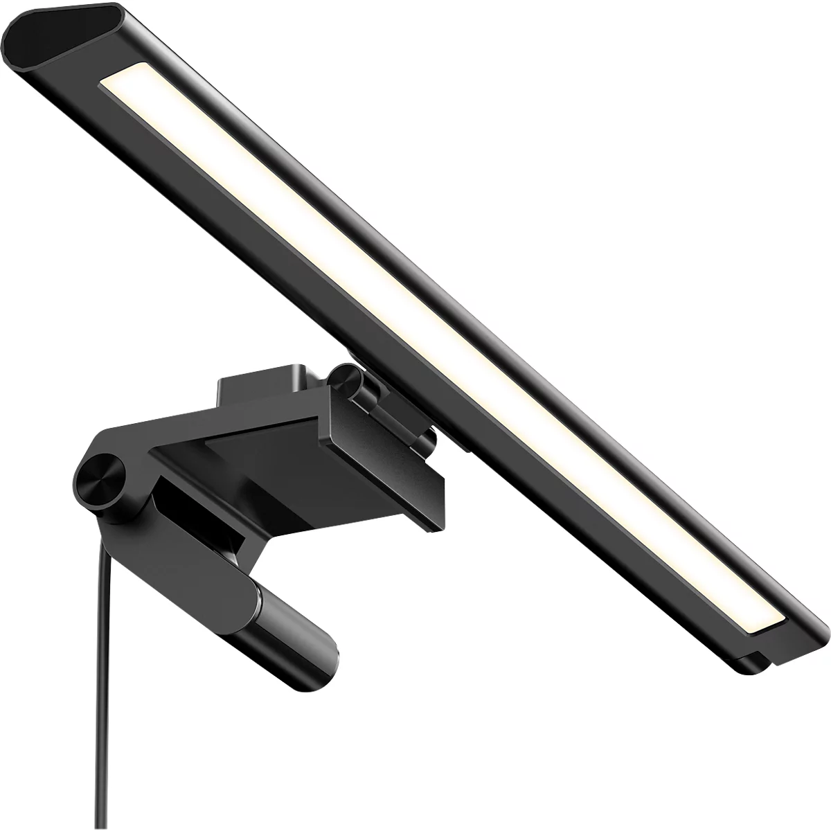 LED Notebookleuchte UNILUX VISIOLIGHT, für Monitore mit Stärke 5- 30 mm, 5 W, 500 lm, 3000-5000 K, dimmbar, um 120° schwenkbar, USB, Klemmfuß, schwarz