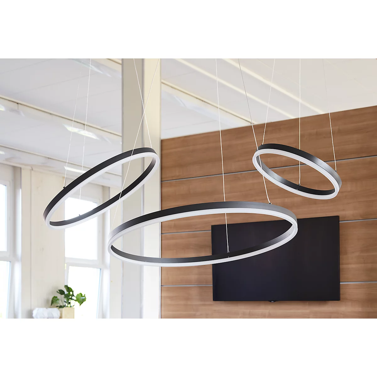 LED-pendelarmatuur TITUS, in hoogte verstelbaar, traploos dimbaar, LED vervangbaar, Ø 400 mm