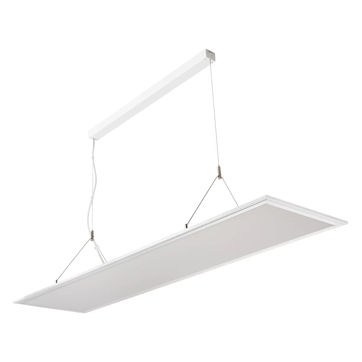 LED-Pendelleuchte FRISCH-Licht, Lichtfarbe Neutralweiß, 53-68W, 5000-6400 lm, B1200xT300 mm