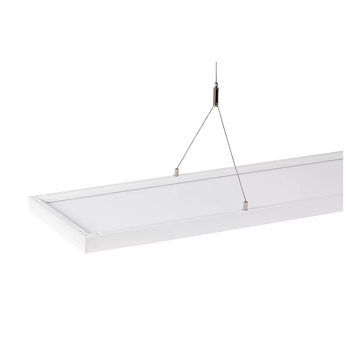 LED-Pendelleuchte SLV Worklight, 57 W, 200-240 V, Deckenmontage, DALI-Steuerung, fest eingebaute LED-Lampe, L 1200 x B 260 x H 2500 mm, weiß