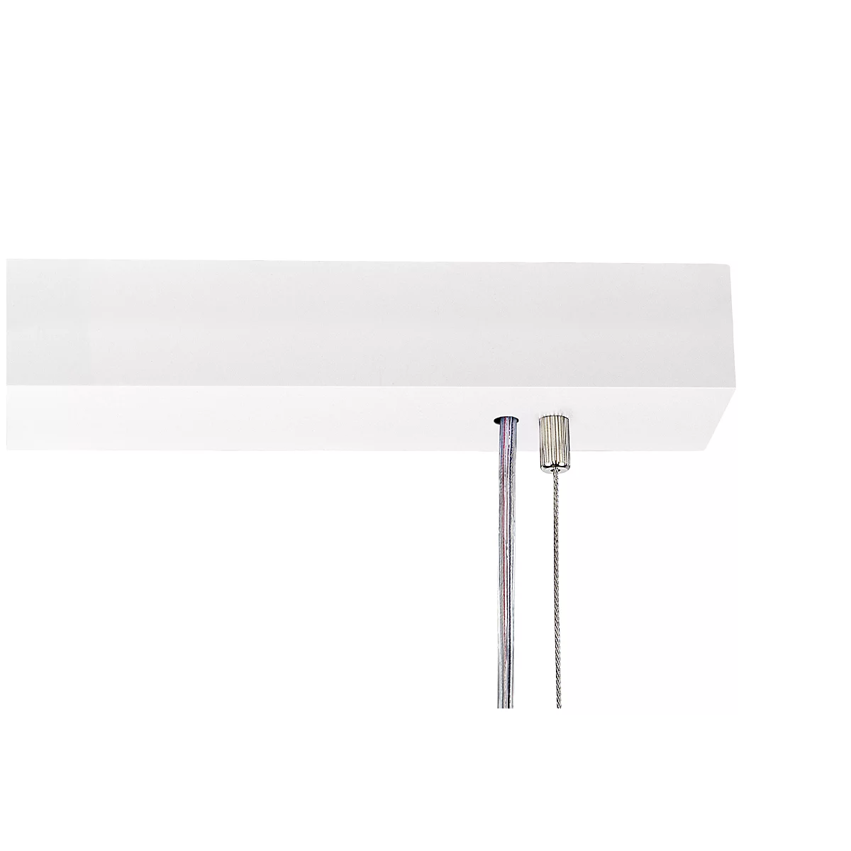 LED-Pendelleuchte SLV Worklight, 57 W, 200-240 V, Deckenmontage, DALI-Steuerung, fest eingebaute LED-Lampe, L 1200 x B 260 x H 2500 mm, weiß