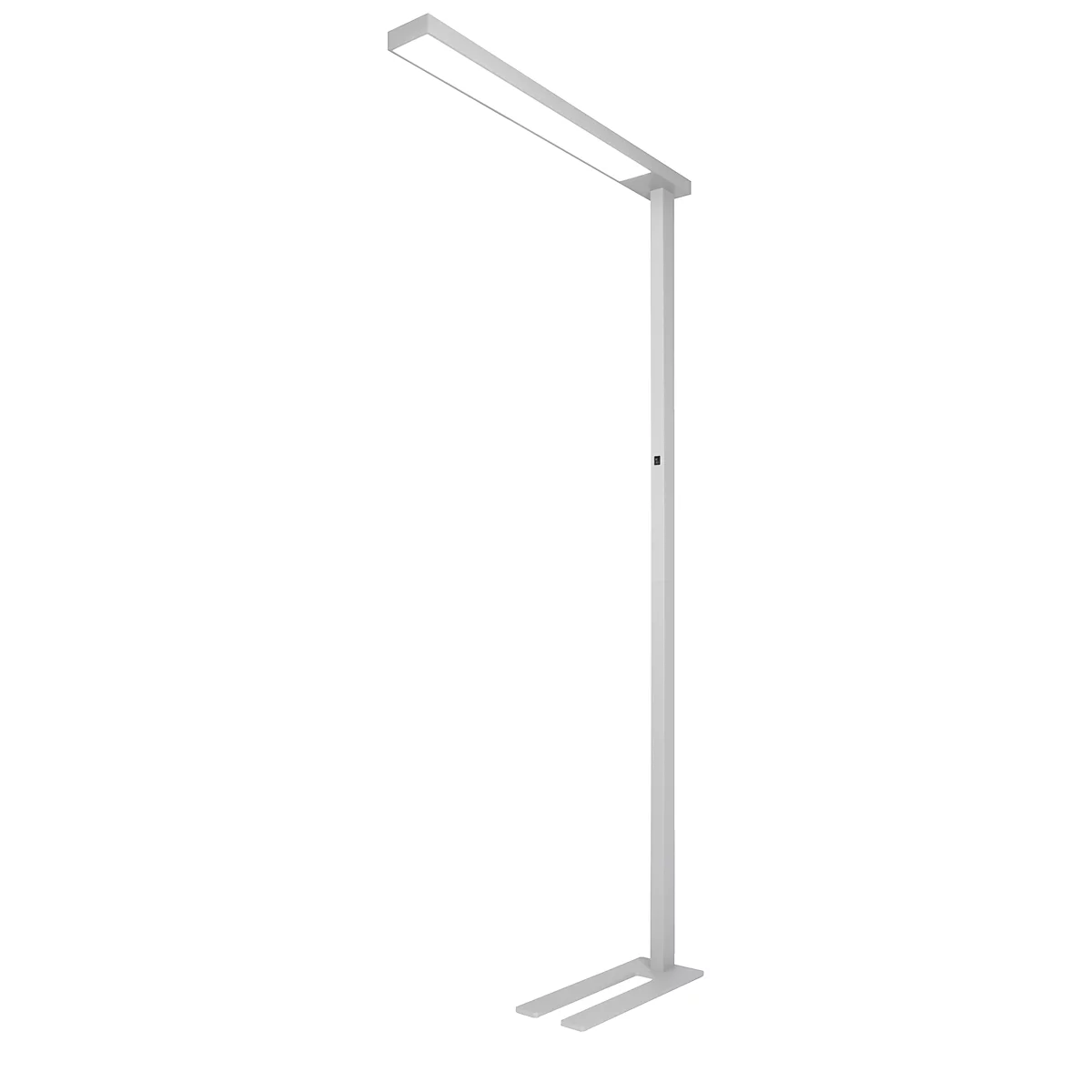 LED-staanlamp Linearo, vermogen 50 W, 5600 lm, 4000 K, geschikt voor beeldschermwerkplekken, L 880 x B 100 x H 1852 mm, aluminium &amp; staal, wit aluminium RAL 9006