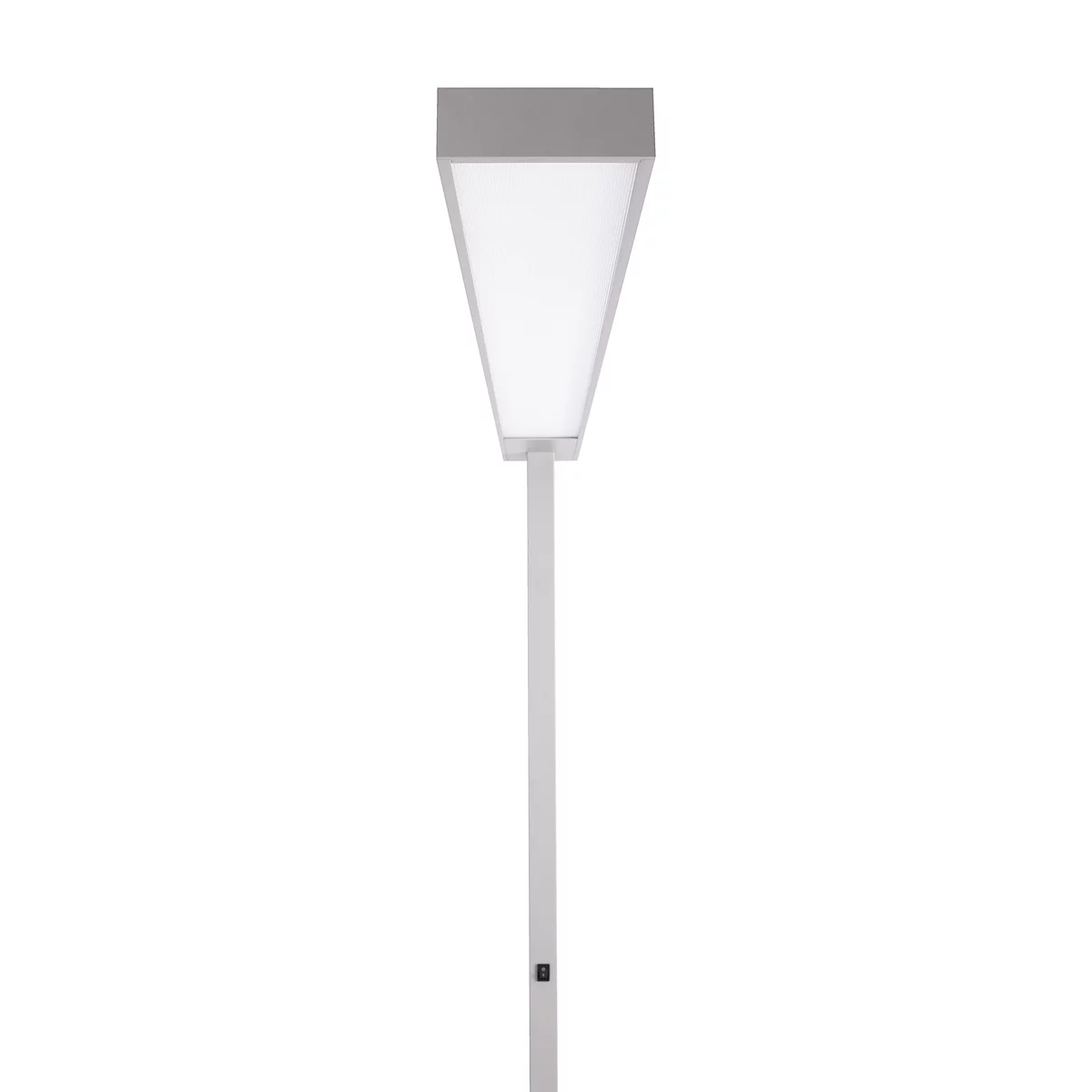 LED-Stehleuchte Linearo, Leistung 50 W, 5600 lm, 4000 K, bildschirmarbeitsplatzfähig, L 880 x B 100 x H 1852 mm, Aluminium & Stahl, weißalu RAL 9006