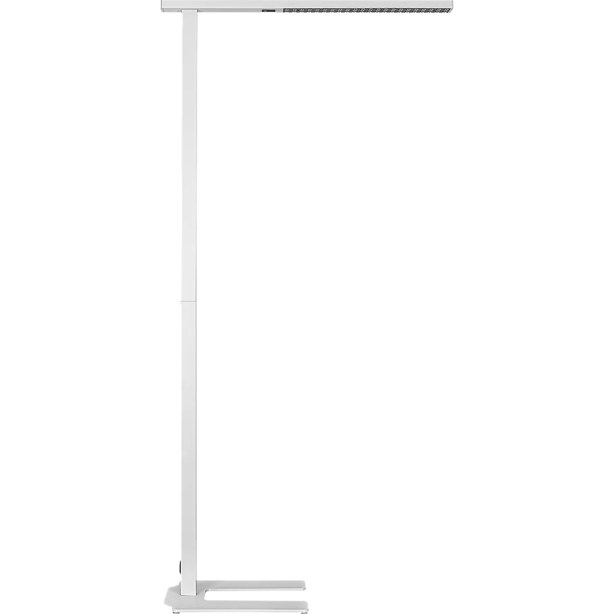 LED-Stehleuchte MGL LICHT OSL6000, 60W, 6520 lm, 4000K, dimmbar, Multifunktionstouchpanel, Bewegungs- & Tageslichtsensor, Direkt-/Indirektlicht, höhenverstellbare Drehfüße, weiß