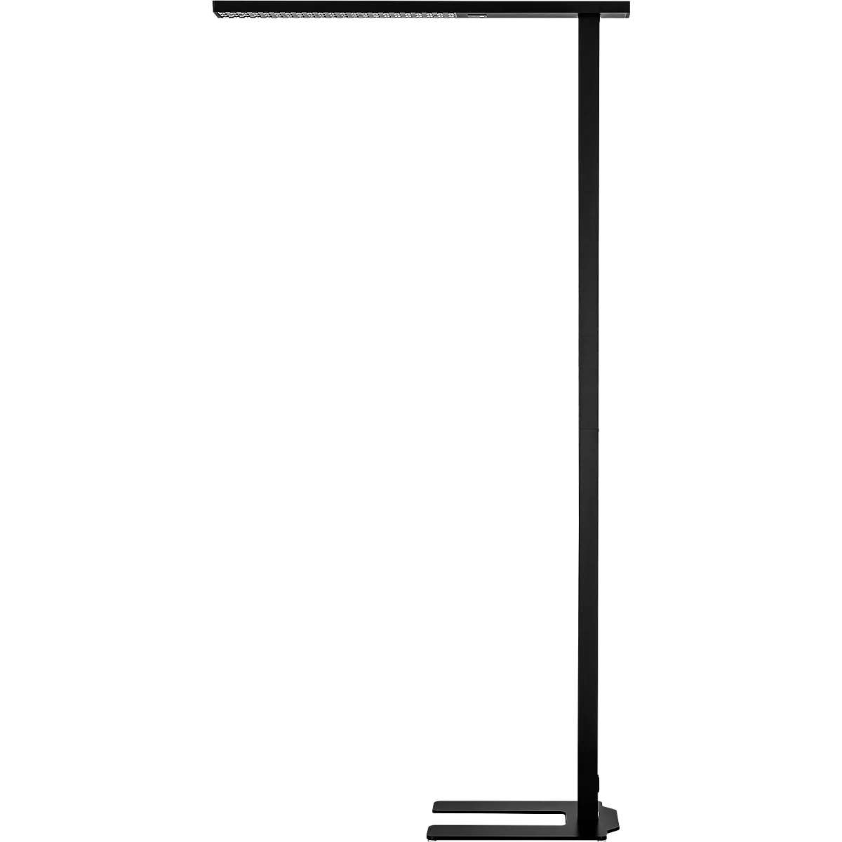 LED-Stehleuchte MGL OSL6000, 60 W, 6520 lm, 4000 K, direktes/indirektes Licht, dimmbar, Bewegungs- und Tageslichtsensor, höhenverstellbare Drehfüße, schwarz