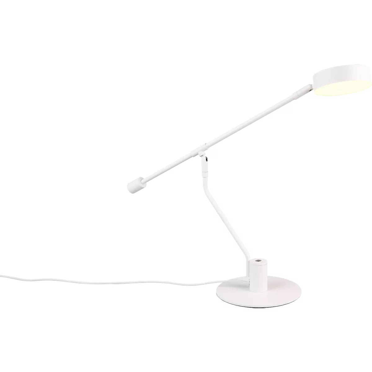 LED tafellamp Trio Manduro, 6 W, 560 lm, 2700-6500 K, dimbaar, in hoogte verstelbaar, kantelbaar, B 580 x H 640 mm, metaal en acryl, wit