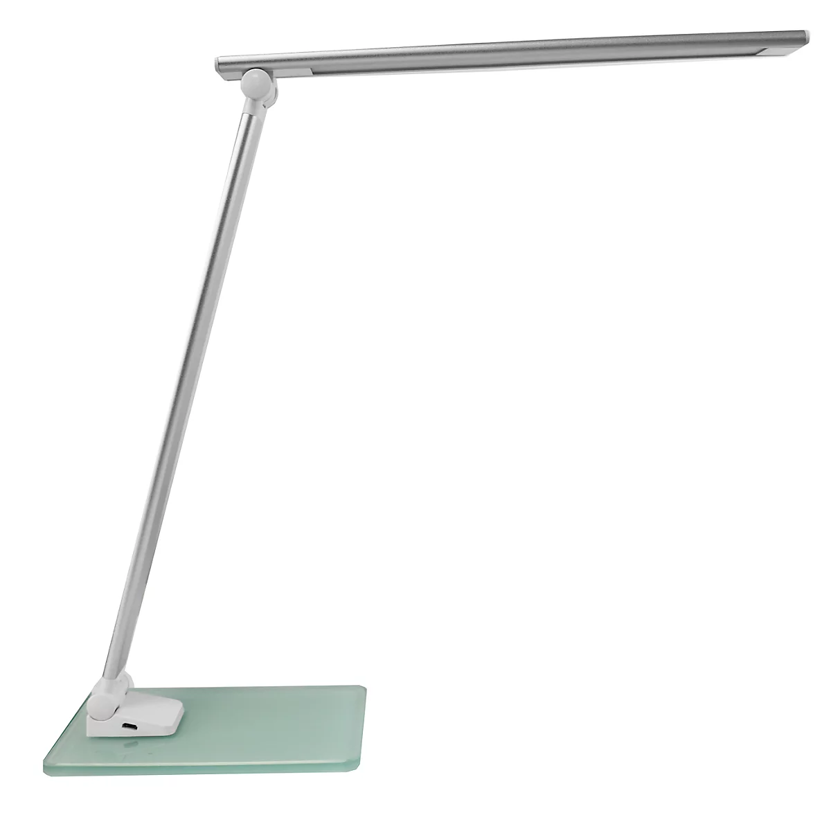 LED tafellamp UNILUX Popy, 5 W, 500 lm, 3000-6000 K, 3 lichtsterktes, dimbaar, opvouwbaar, zilverwit