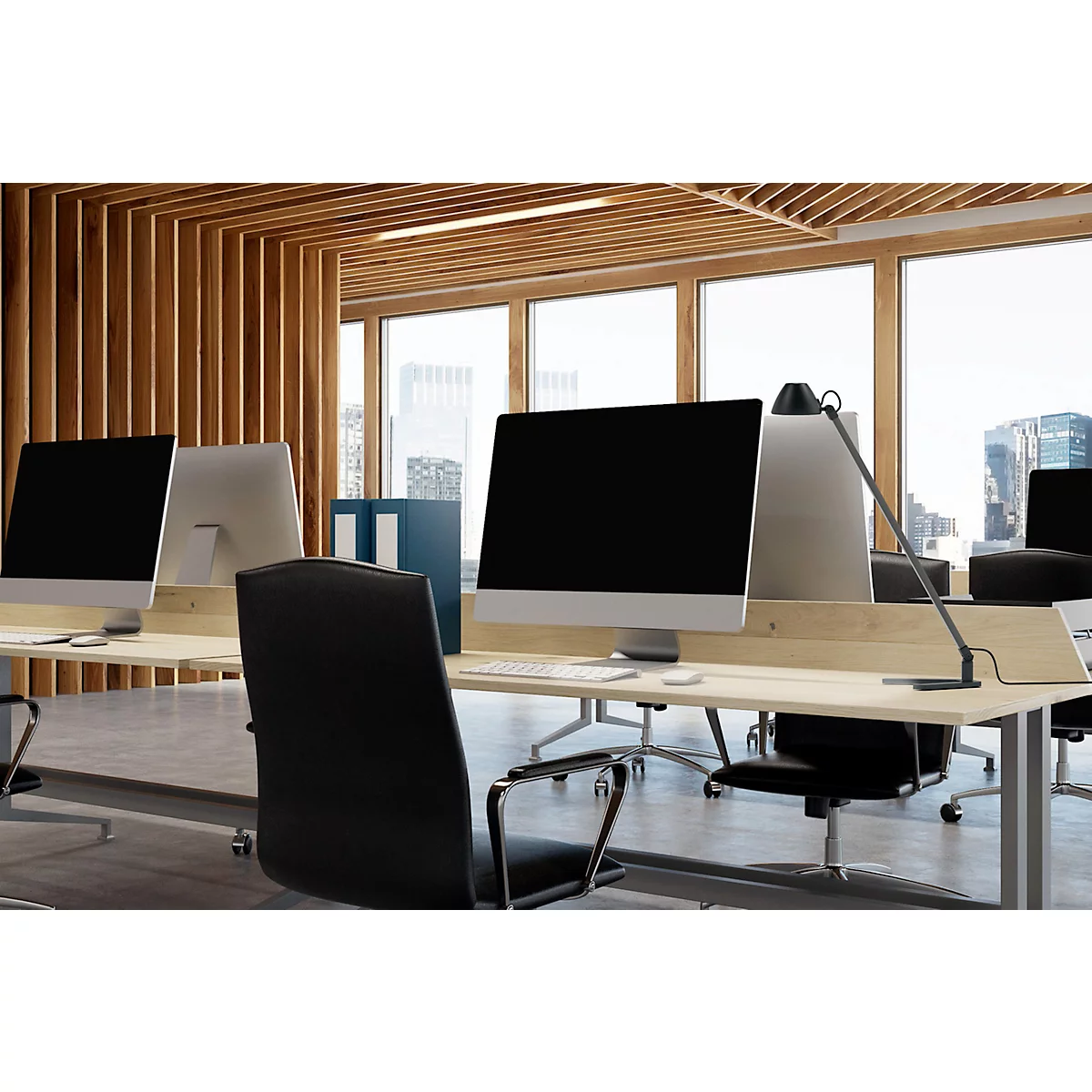 LED-tafellamp Waldmann Lucio, 3,5 W, 300 lm, 4000 K, dimbaar, draaibaar &amp; kantelbaar, USB, aluminium/staal/kunststof, titaniumgrijs
