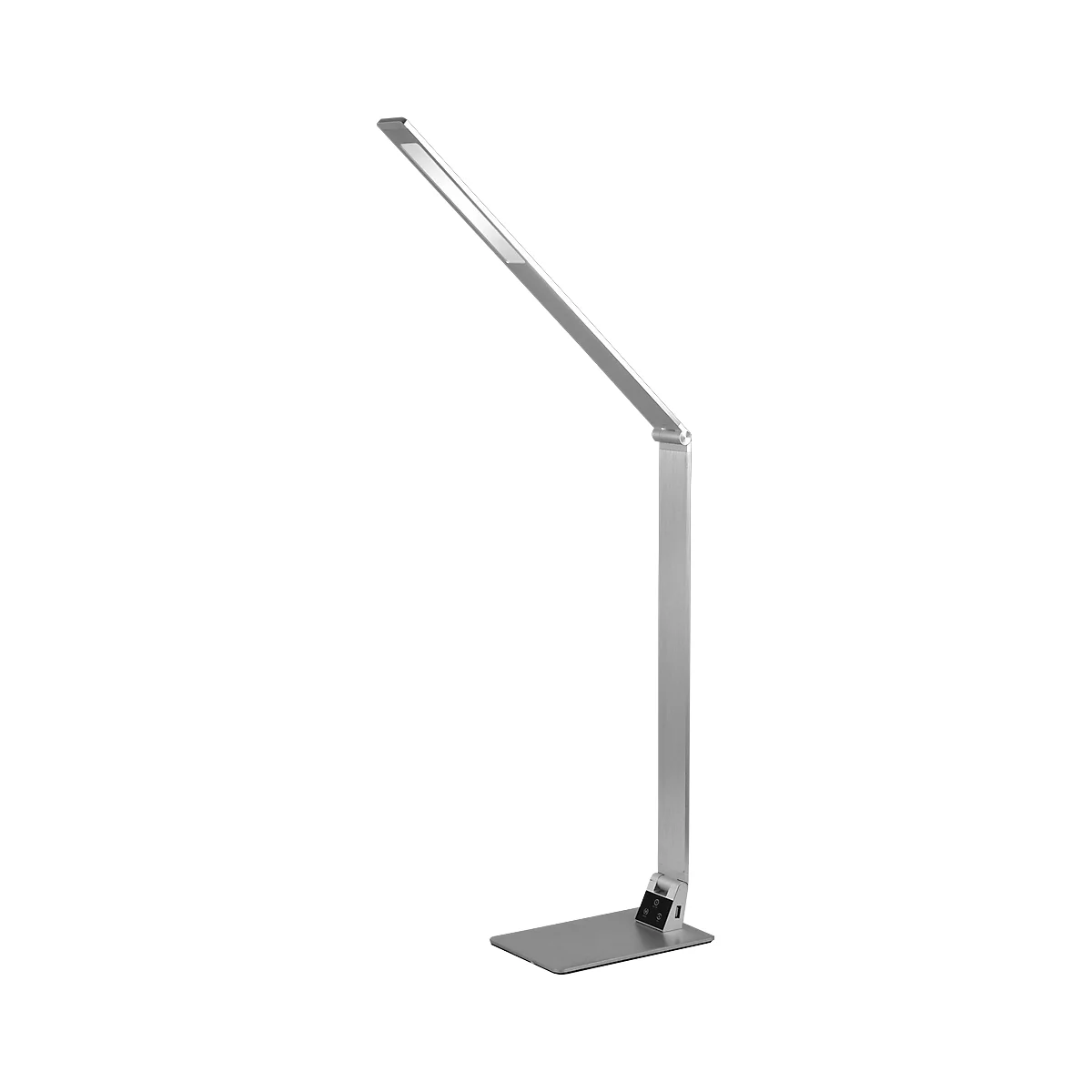 LED tafellamp WASP, 5-voudig dimbaar, 900 lumen, 2700-5000 Kelvin, USB-laadcontactdoos, geborsteld aluminium