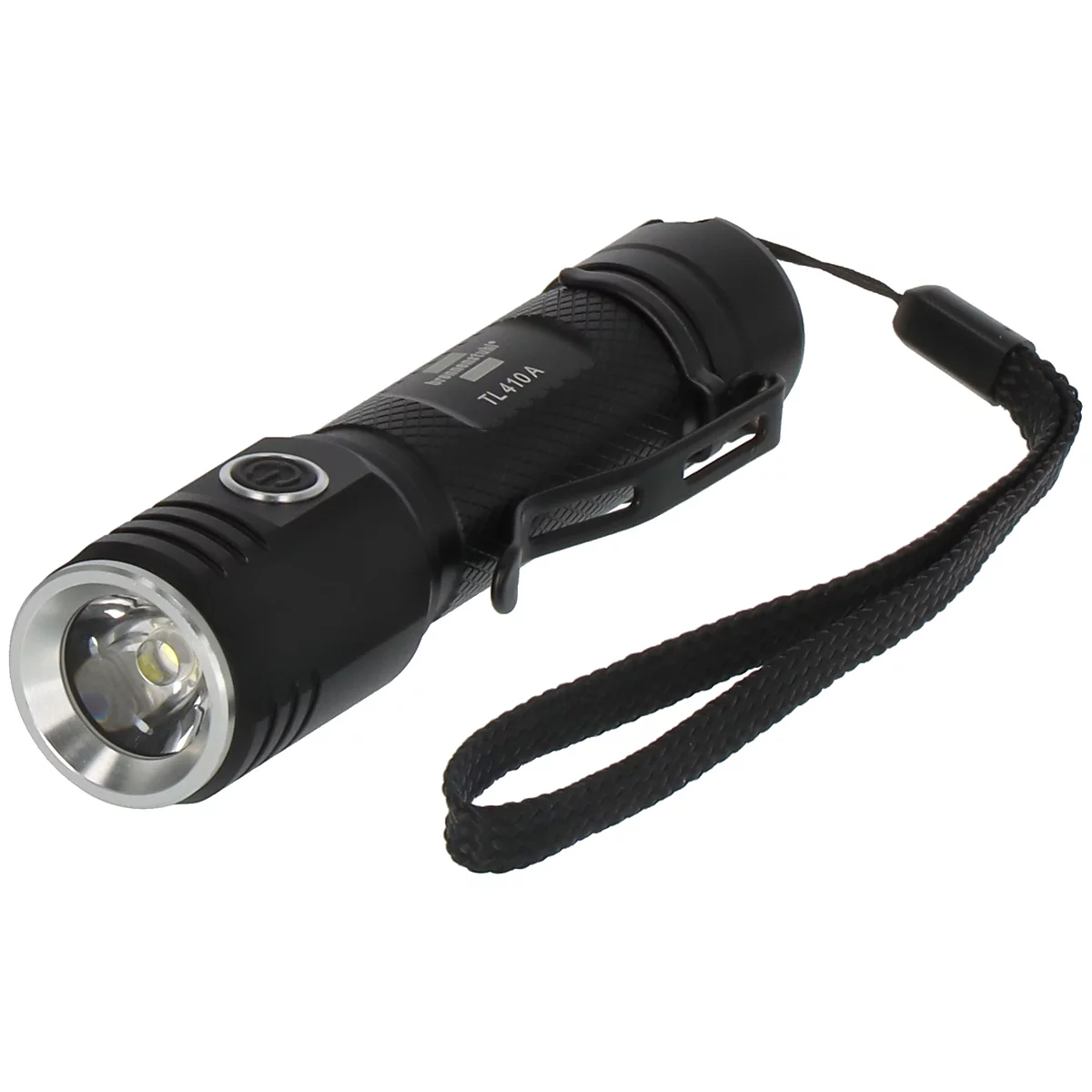LED-Taschenlampe brennenstuhl® LuxPremium TL 410 A, 400 lm, bis 131 m, 4 Modi, Akkubetrieb, IP44, Tragschlaufe, Aluminium, inkl. USB-Ladekabel