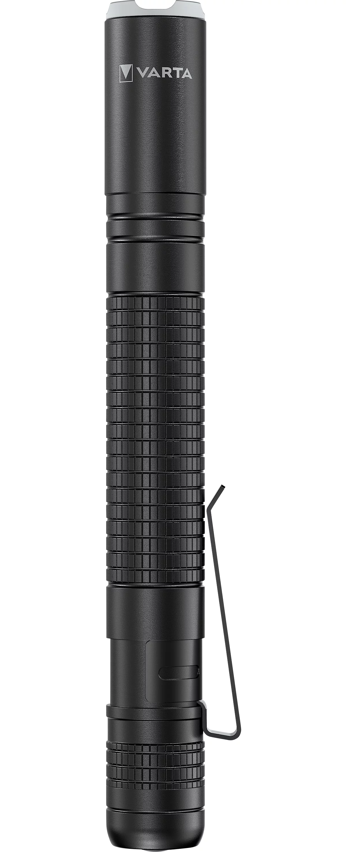 LED-Taschenlampe Varta Aluminium Light F10 Pro, 150 Lumen, 45 m Reichweite, bis zu 25 h, inkl. 2 AAA-Batterien, ⌀ 20 x H 133 mm, schwarz