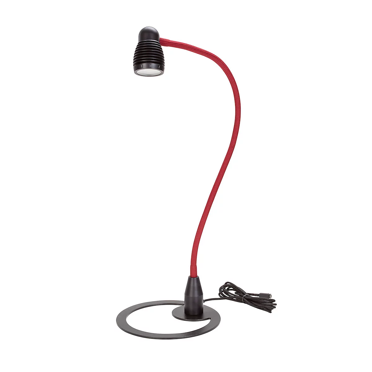 LED-Tischleuchte Bauer & Böcker Satelite, 4,5 W, 490 lm, 3000 K, dimmbar, neigbar, L 750 mm, Aluminium, schwarz-rot