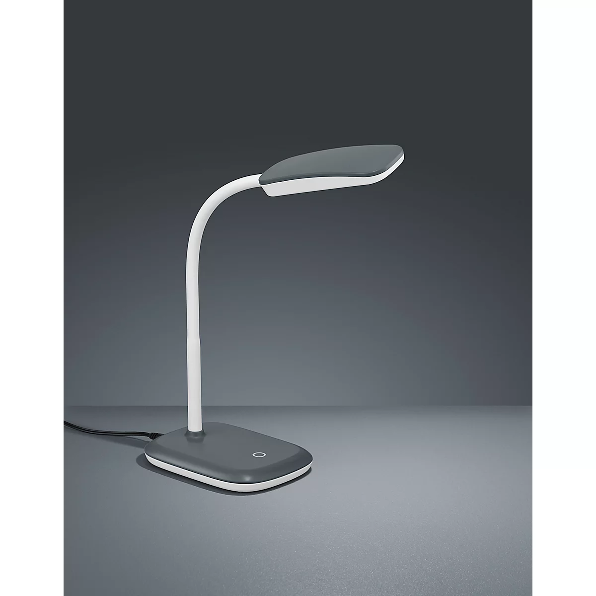 LED-Tischleuchte Boa, mit Touchdimmer, höhenverstellbar, titanfarbig