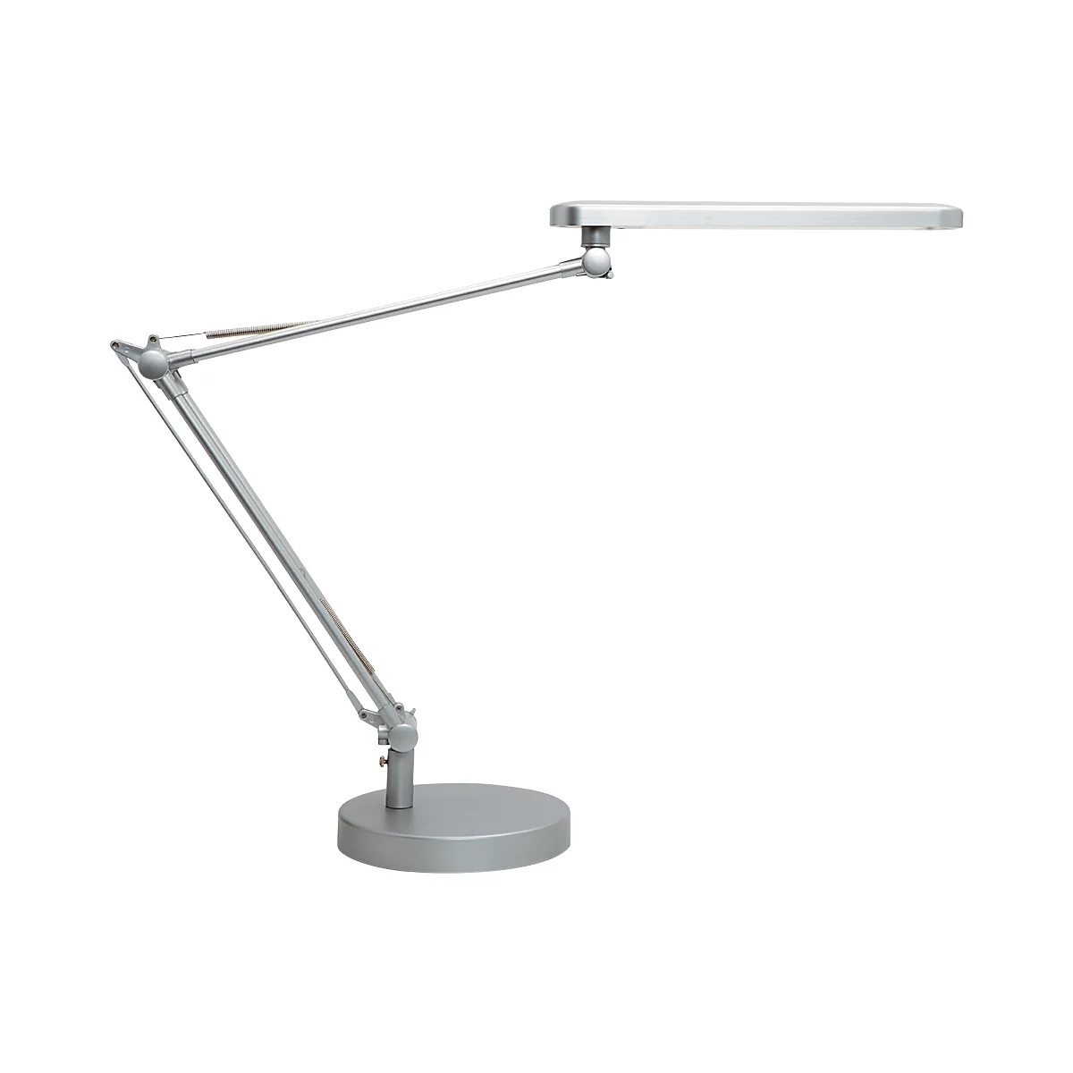LED-Tischleuchte MAMBOLED, 7 W, 665 lm, mit Diffusor, dreh- u. neigbar, Sockel + Klemme, metallgrau