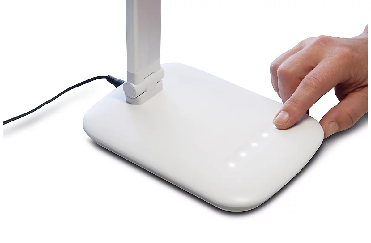 LED Tischleuchte Maul MAULjazzy, Touch-Dimmer 5-fach, mit USB-Aufladefunktion, 410 lm, weiß