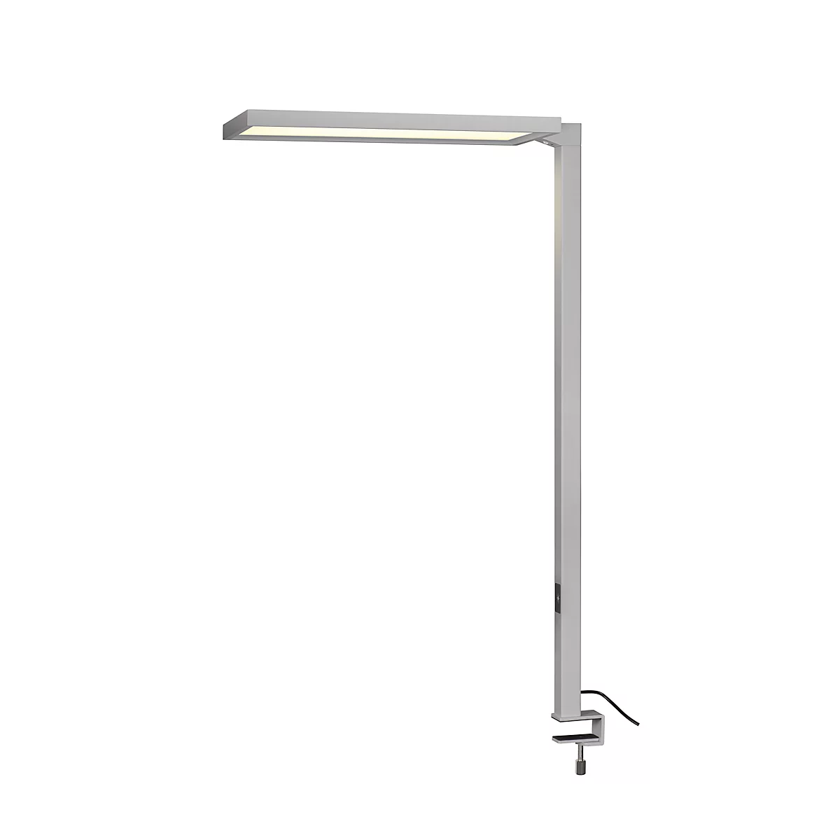 LED-Tischleuchte SLV Worklight, Touch-Dimmer, 7600 Lumen, 79 W, 200-240 V, PIR-Sensor, festverbaute LEDs, L 692 x B 310 x H 1200 mm, silber