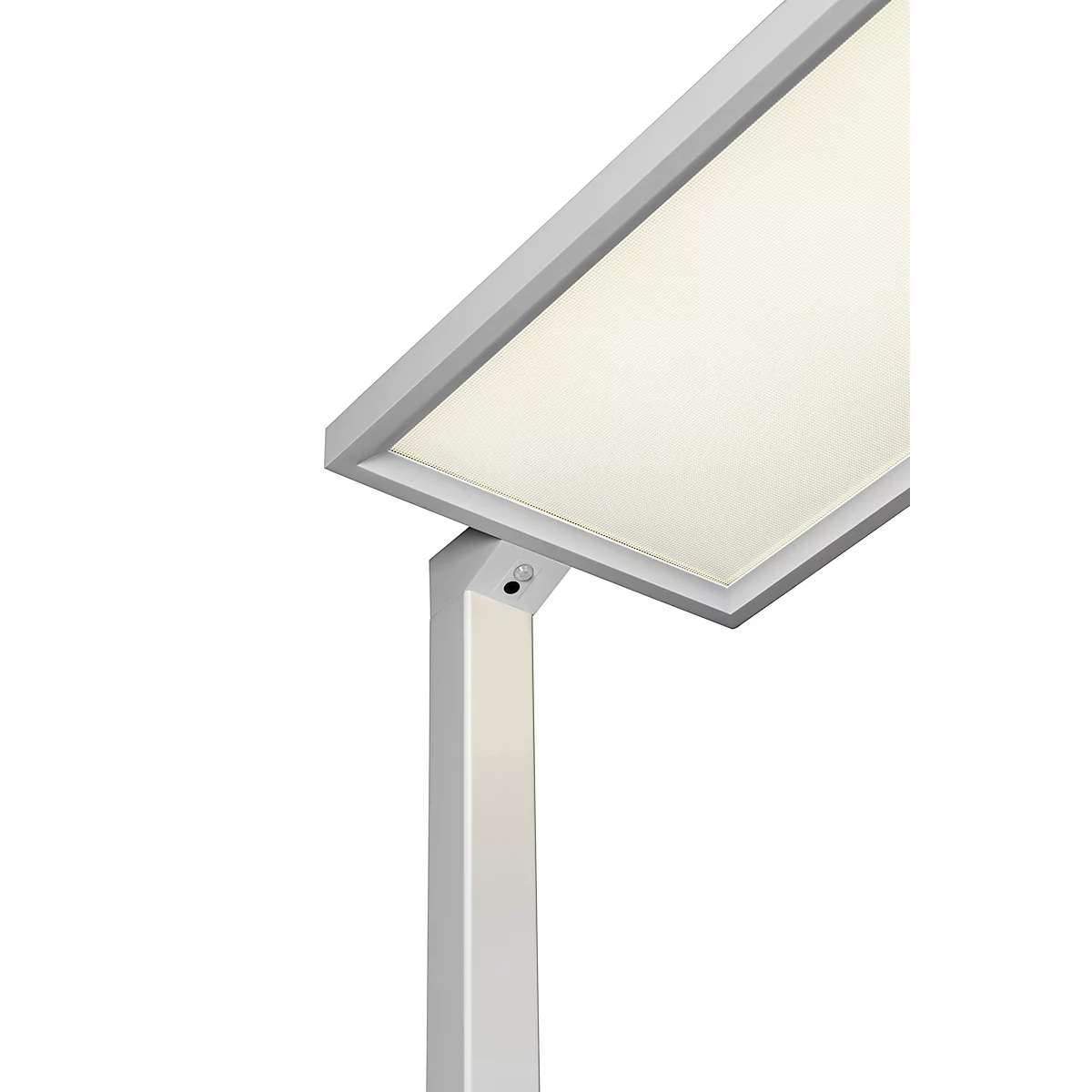 LED-Tischleuchte SLV Worklight, Touch-Dimmer, 7600 Lumen, 79 W, 200-240 V, PIR-Sensor, festverbaute LEDs, L 692 x B 310 x H 1200 mm, silber