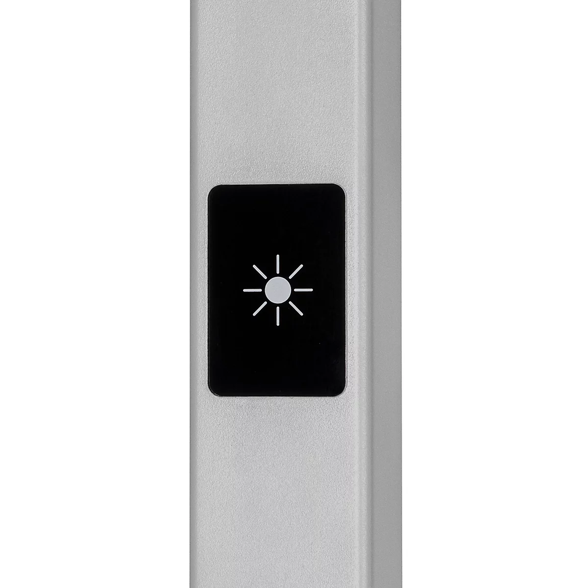 LED-Tischleuchte SLV Worklight, Touch-Dimmer, 7600 Lumen, 79 W, 200-240 V, PIR-Sensor, festverbaute LEDs, L 692 x B 310 x H 1200 mm, silber
