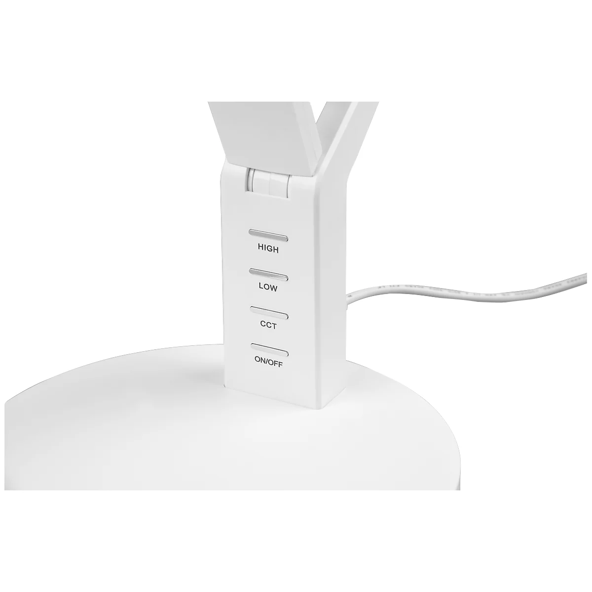 LED-Tischleuchte Trio Ava, Sensordimmer, 600 Lumen, 3000/4000/6300 Kelvin, bis zu 20.000 h, B 170 x T 300 x H 400 mm, Kunststoff, weiss