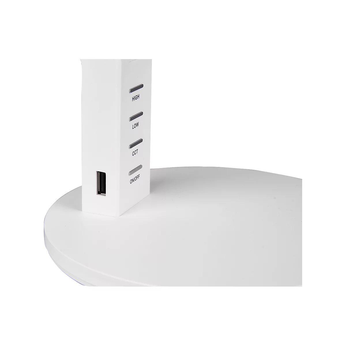 LED-Tischleuchte Trio Ava, Sensordimmer, 600 Lumen, 3000/4000/6300 Kelvin, bis zu 20.000 h, B 170 x T 300 x H 400 mm, Kunststoff, weiss