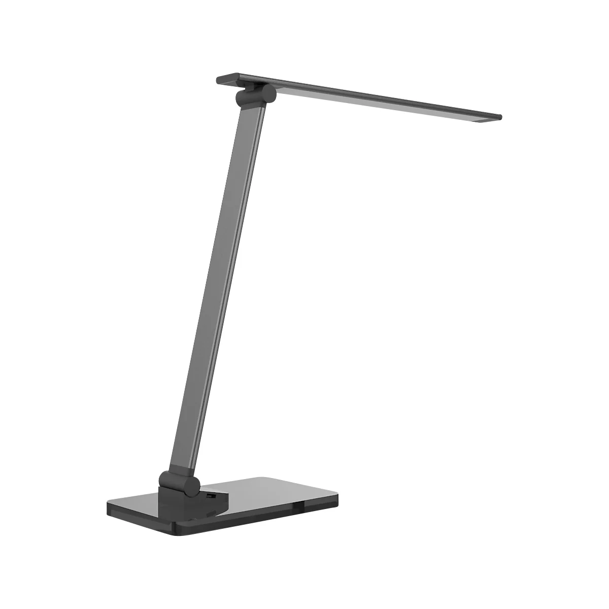 LED-Tischleuchte UNILUX Popy, 5 W, 500 lm, 3000-6000 K, 3 Leuchtstärken, dimmbar, faltbar, schwarz