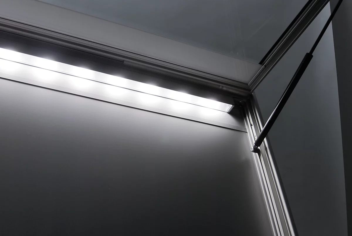 LED-verlichting voor vitrines WSM, 52 W, L 1705 mm, neutraal wit, voor binnen- en buitengebruik.
