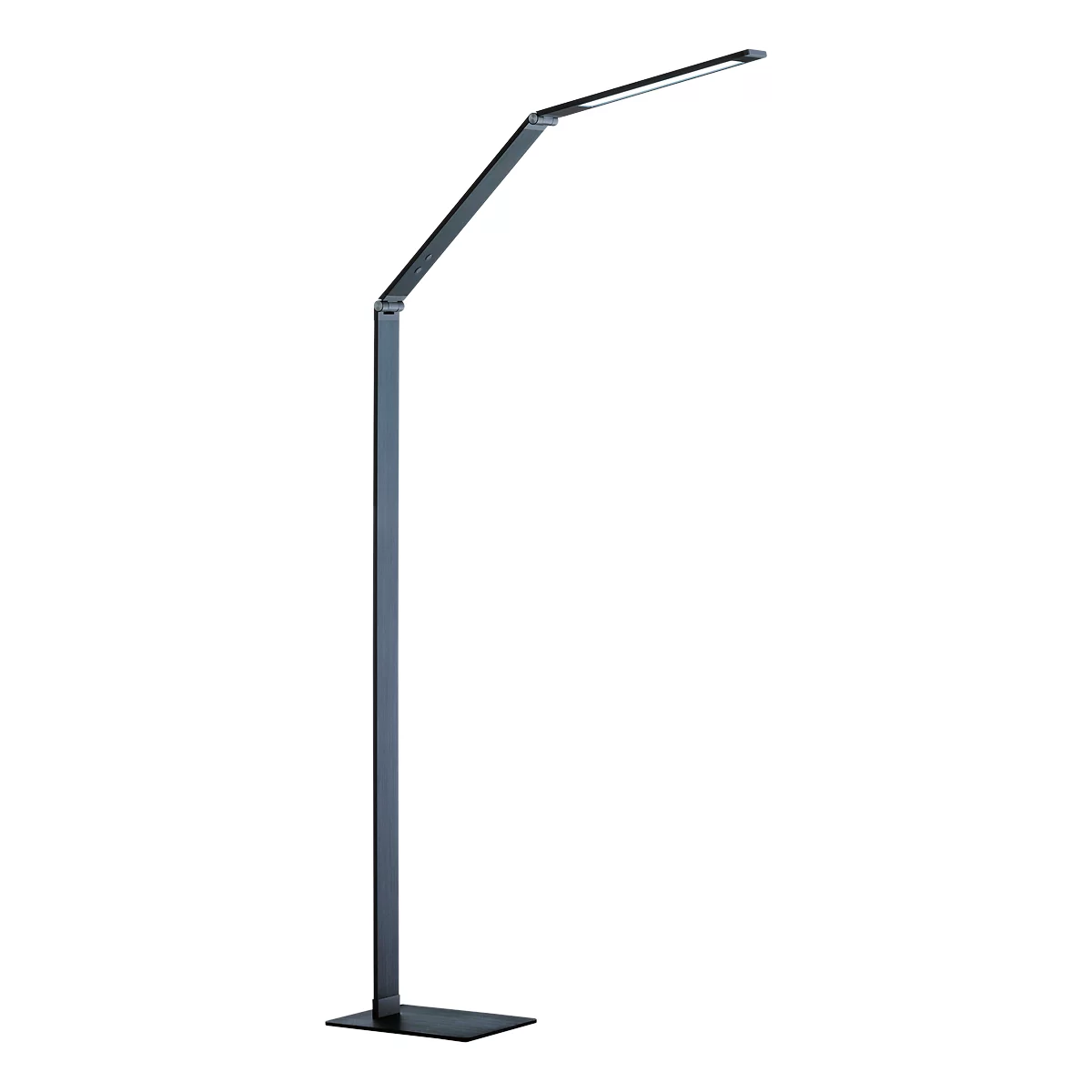LED-vloerlamp Geri, van aluminium, 3-voudig dimbaar, lichtsterkte ca. 30.000 uur, grijs