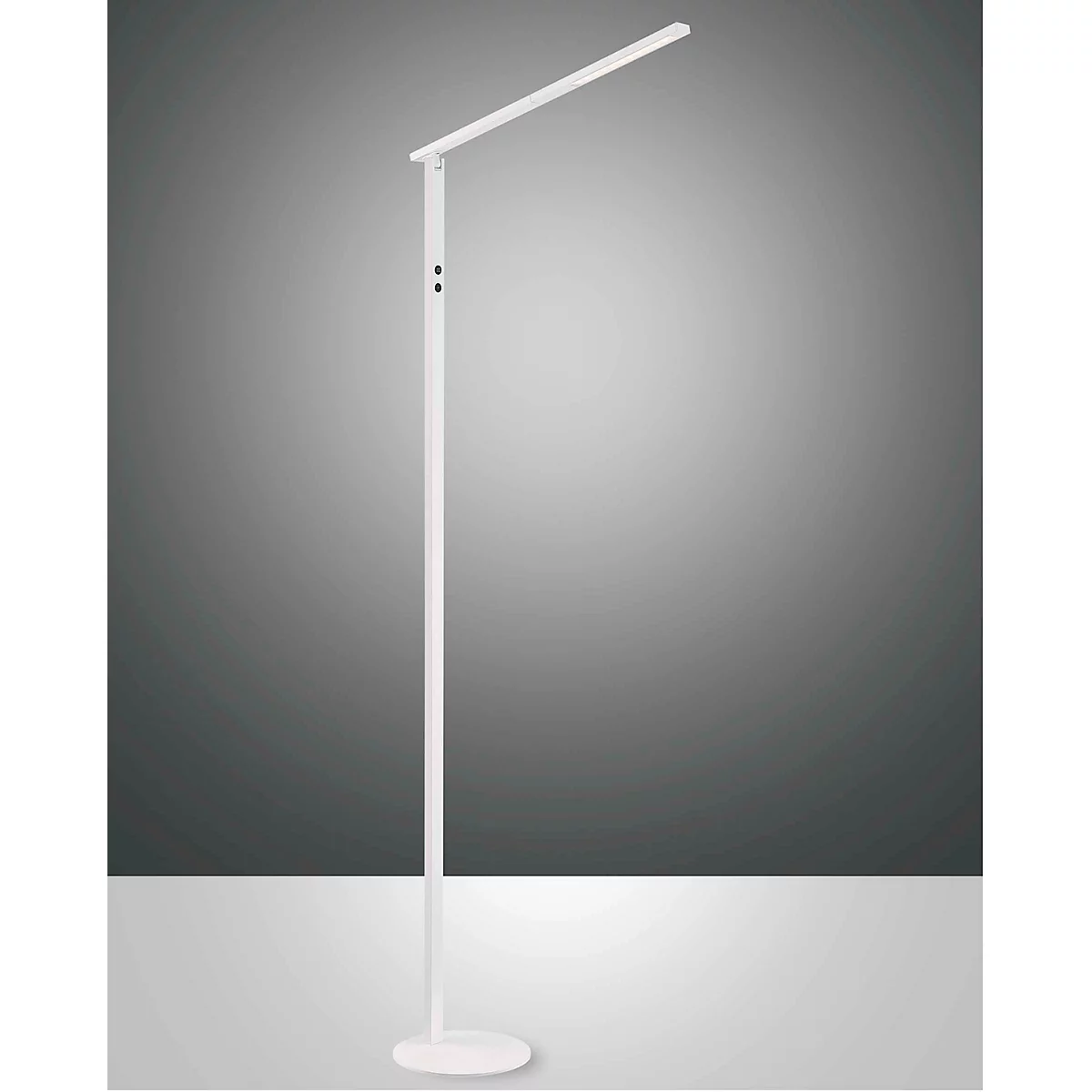 LED vloerlamp Ideal, 10 W, 770 lm, dimbaar, IP20, Ø 200 x H 1750 mm, aluminium, wit